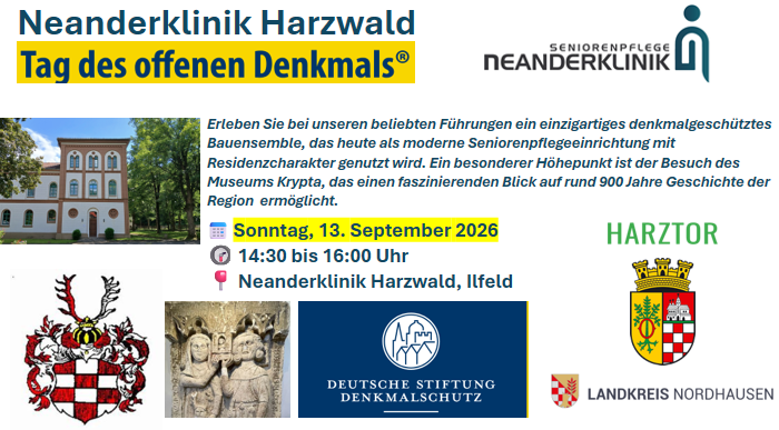 Tag des offenen Denkmals 2026 Neanderklinik Ilfeld