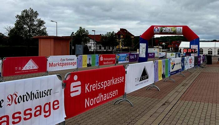 Ziel Harztorlauf am Herkules Markt 