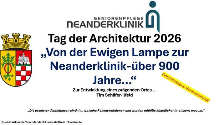 Tag der Architektur 2026: Neanderklinik Harzwald als Gastgeberin eines außergewöhnlichen historischen Schauplatzes